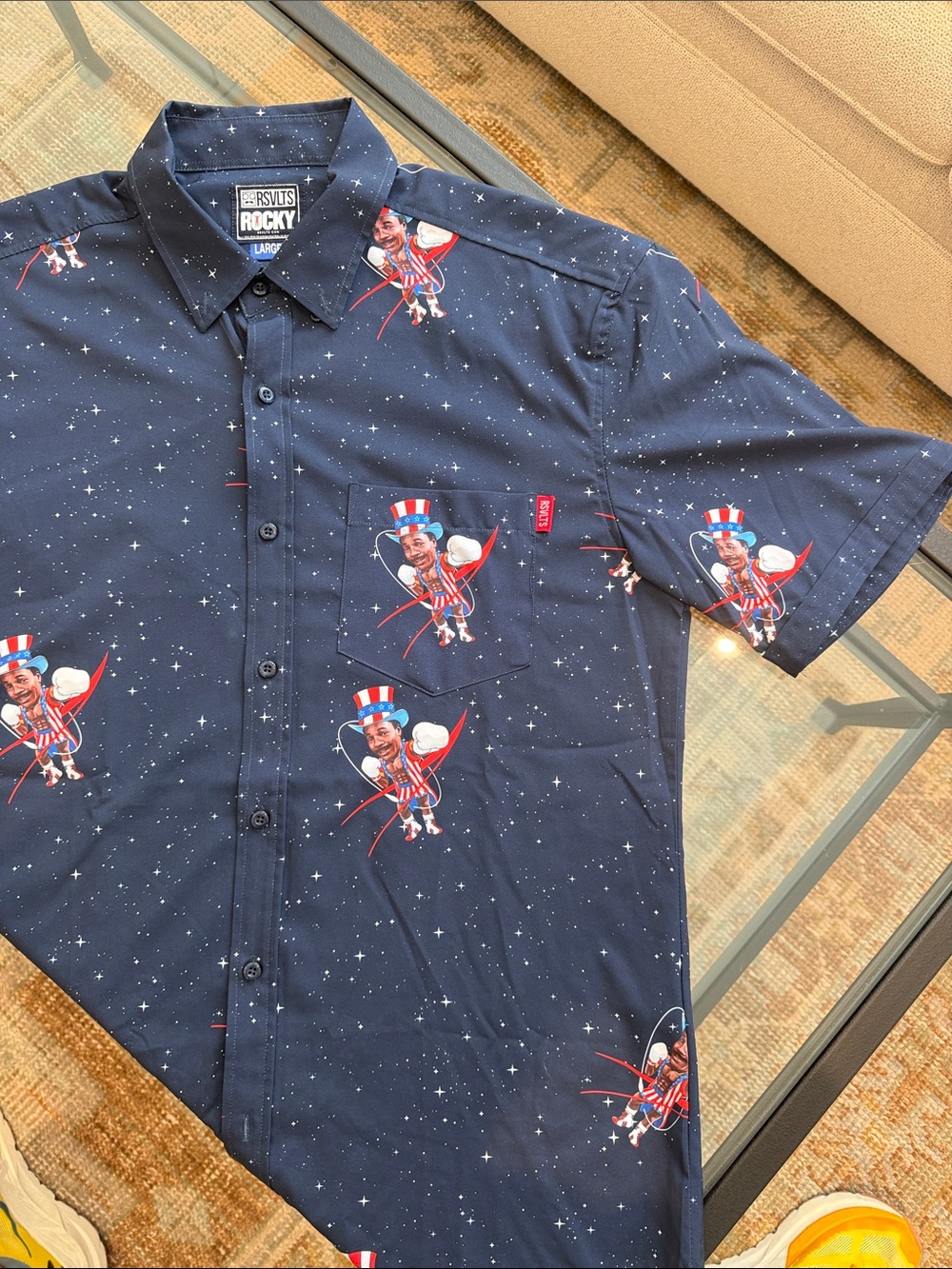 RSVLTS colab Rocky Short-Sleeve Button-Up Shirt